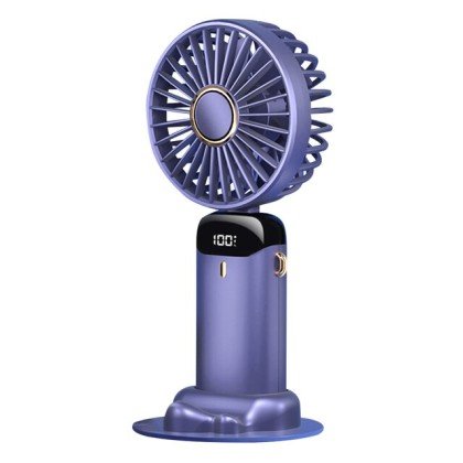 Handheld-USB-Fan-Display-Portable-USB-Charging-Fan-Creative-Folding-Neck-Fan-Mini-Hand-held-Fan.jpg_640x640 (2)-420x420 LED Rechargeable Mini Fan (Blue)