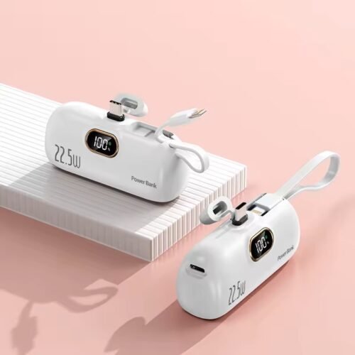 mini-capsule-power-bank-white Mini Capsule Powerbank 5000mAh (White)